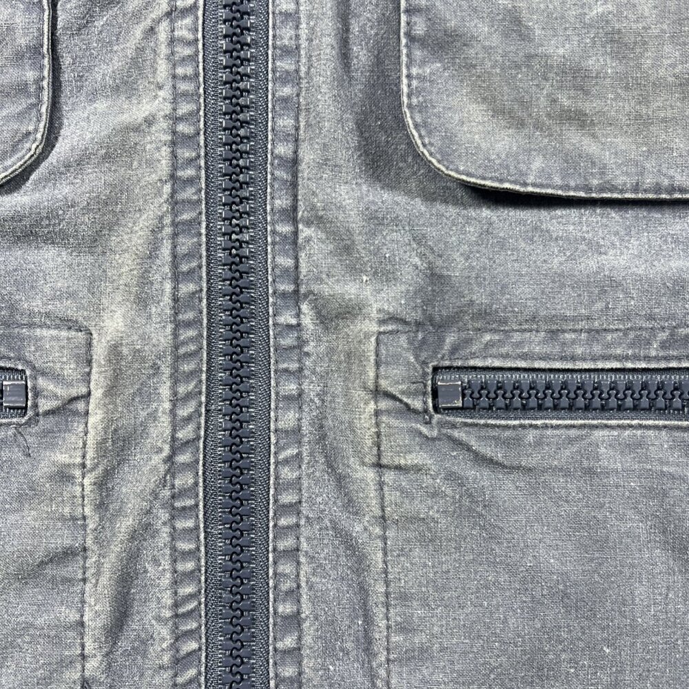 Vtg 80's Banana Republic Safari Vest Jacket Mens XS Photography Pack Away Hood - Picture 9 of 16
